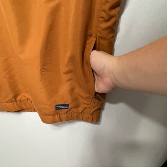 Life is Good Golf Vest Burnt Orange  Elastic Hem Zipper Pockets Men's Size XL - Picture 9 of 10